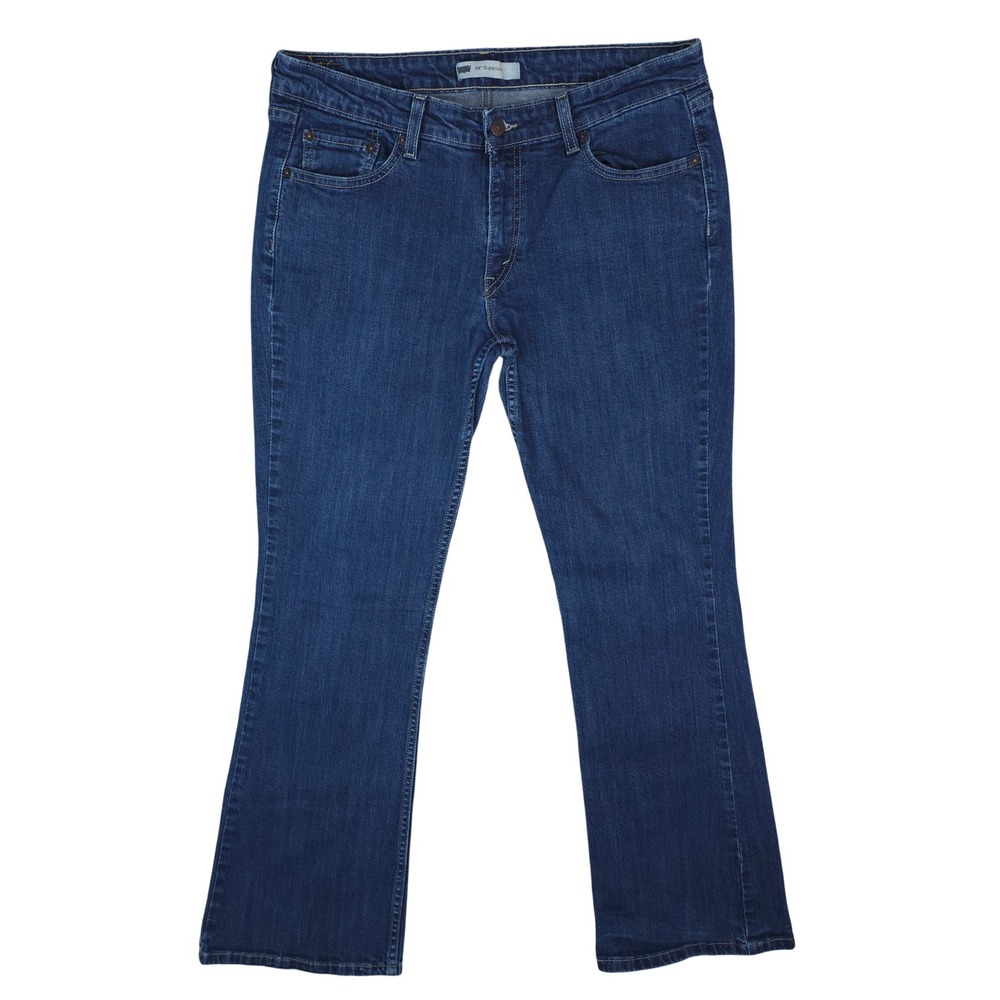 Levis 518 Jeans Womens 15M (35x31.5) Blue Superlow Stretch‎ Bootcut Denim Y2K